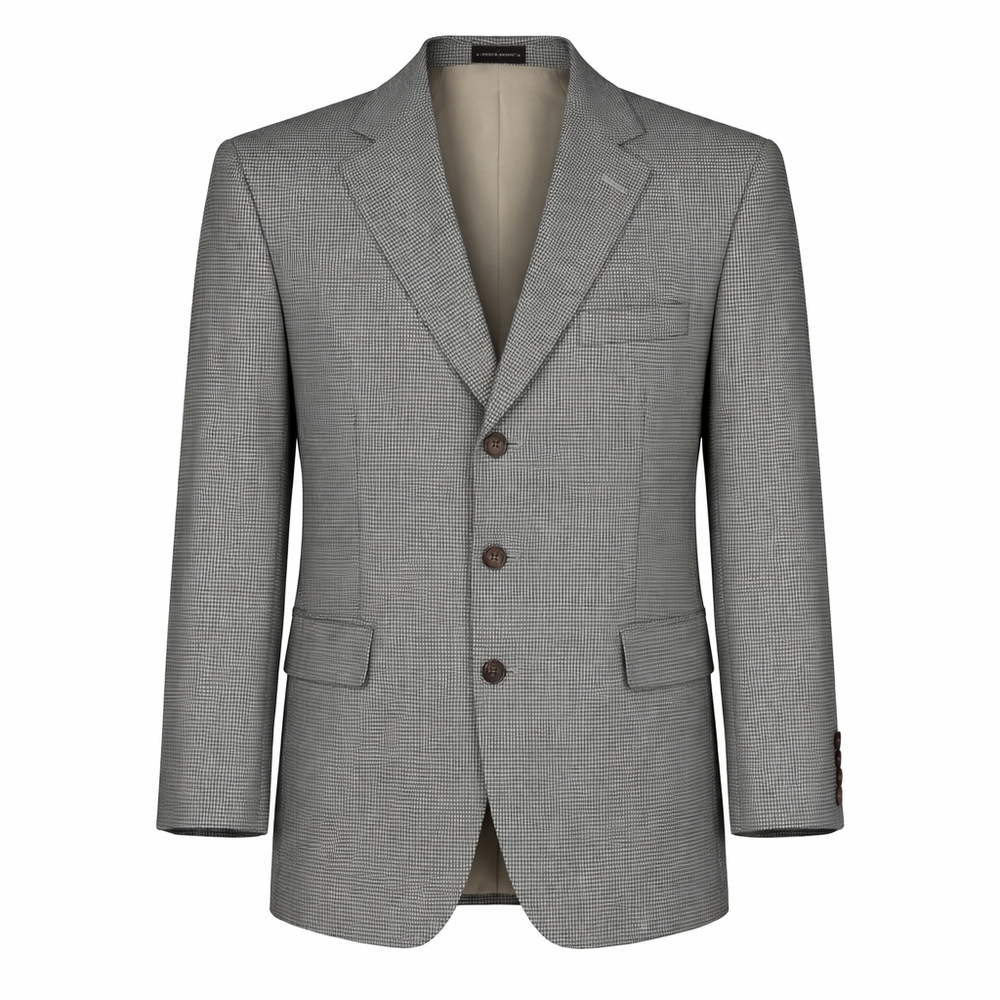 Ralph Lauren Silk Wool Houndstooth Blazer Jacket 42R Quiet Luxury‎ Ivy League